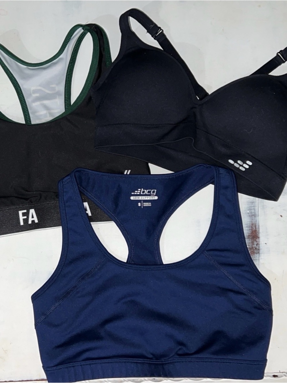 3-Pc Sports Bra Bundle BCG & Nfinity Women’s Small Activewear